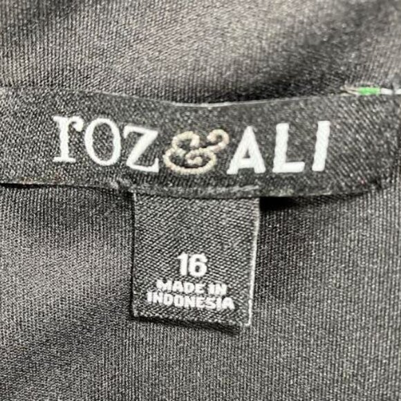 Roz and Ali Pearl and Sequin Embellished Black Evening Dress Size 16 EUC - Picture 13 of 13